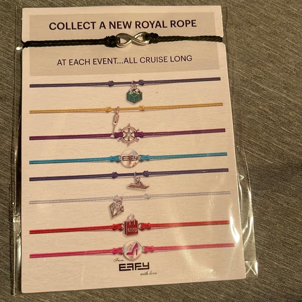 EFFY royal rope bracelet - infinity bracelet charm - multiples available